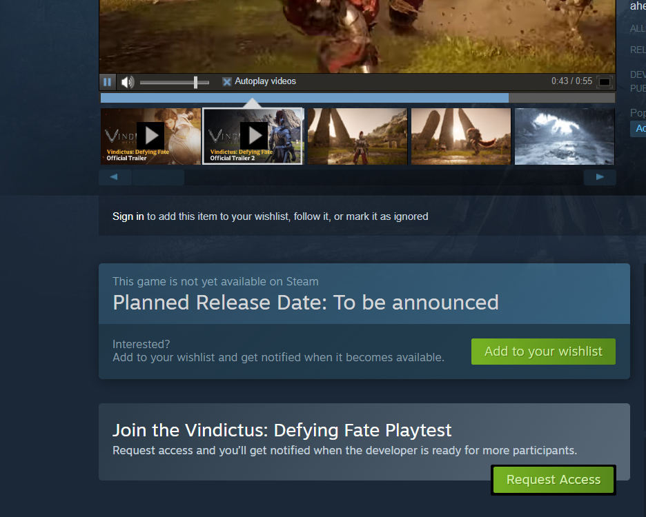 Vindictus: Defying Fate request access